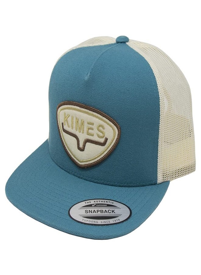 Kimes Ranch Unisex Caps Conway Trucker 5-Panel Adjustable Mesh Back Snapback Hat/DK Teal - Image 1